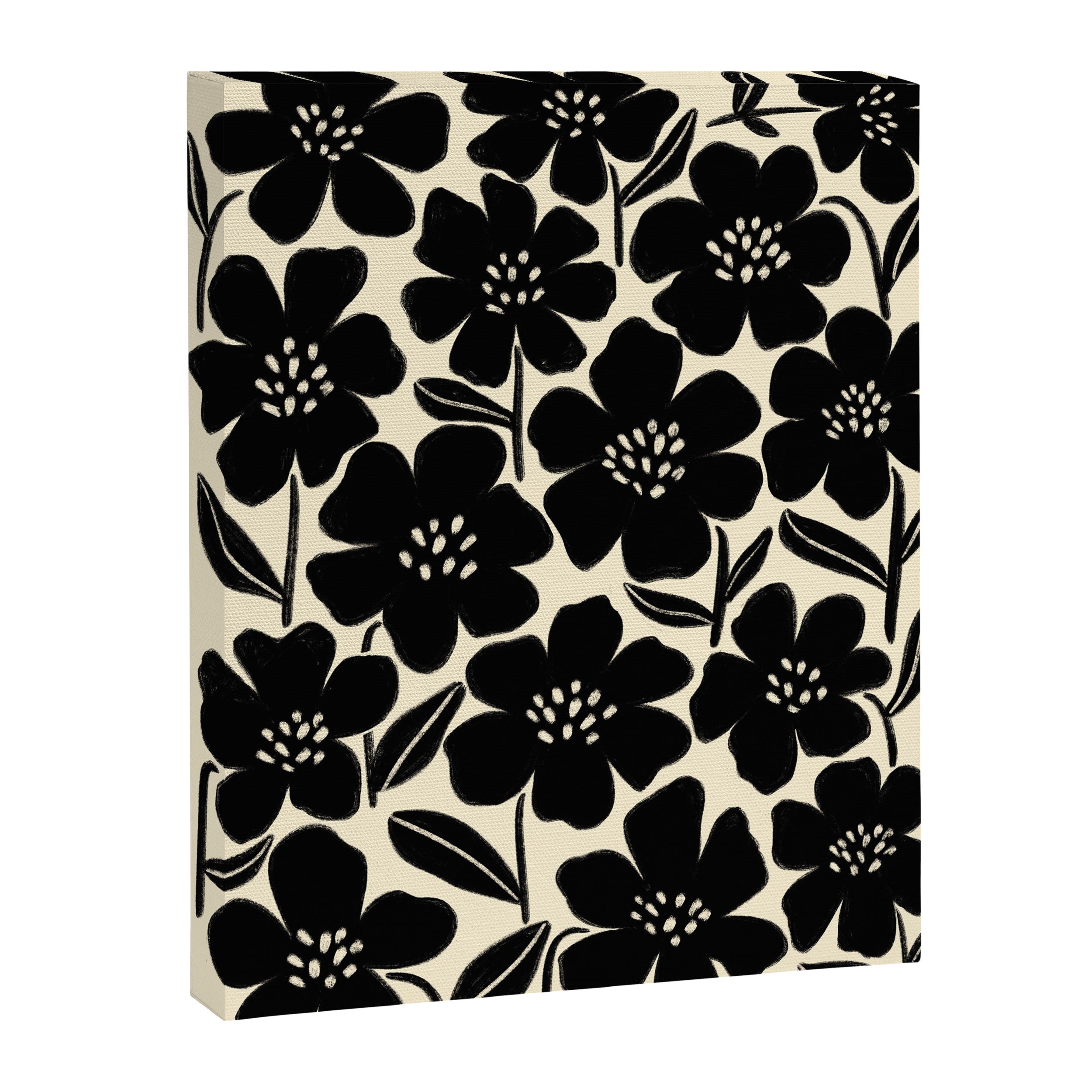 Black & White Blossom Canvas Print Gallery Image 6