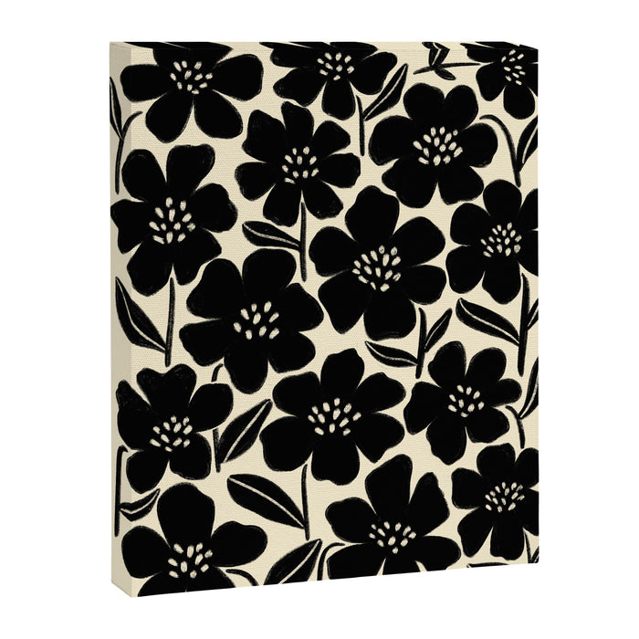 Black & White Blossom Canvas Print Gallery Image 1