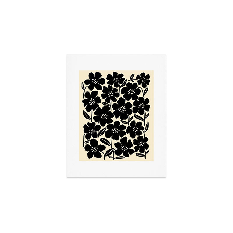 Black & White Blossom Art Print Gallery Image 1