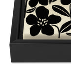 Black & White Blossom Framed Canvas Print Gallery Image 3