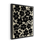 Black & White Blossom Framed Canvas Print Gallery Image 2