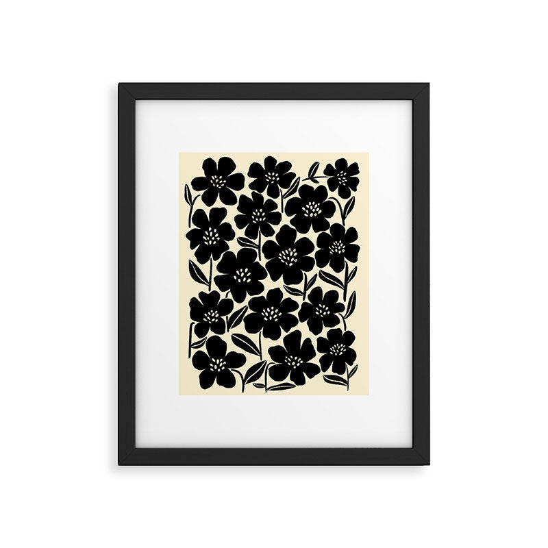 Black & White Blossom Framed Art Print Gallery Image 5
