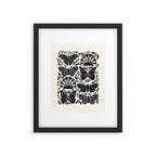 Black & White Retro, Folk Butterfly Framed Art Print Gallery Image 6