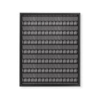 Black & White Stripe Pattern - black background Framed Canvas Print Gallery Image 6