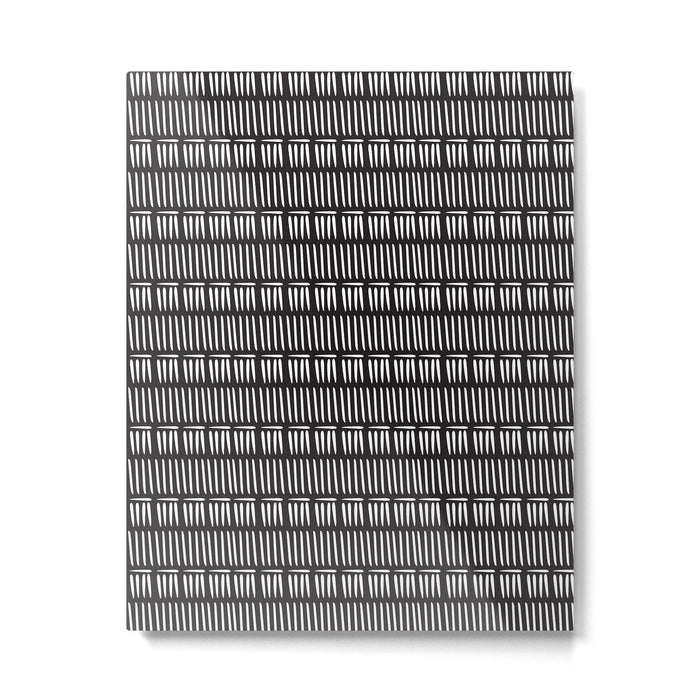 Black & White Stripe Pattern - black background Metal Print Gallery Image 1