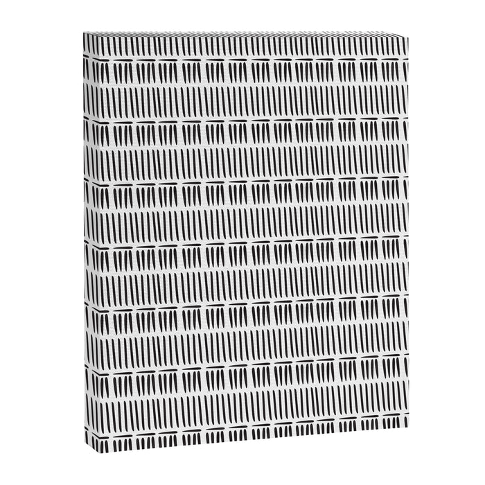 Black & White Stripe Pattern - white background Canvas Print Gallery Image 1