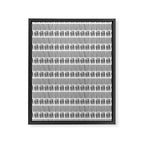 Black & White Stripe Pattern - white background Framed Canvas Print Gallery Image 6