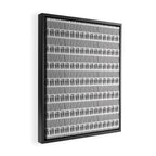 Black & White Stripe Pattern - white background Framed Canvas Print Gallery Image 2