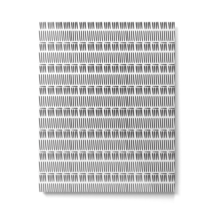 Black & White Stripe Pattern - white background Metal Print Gallery Image 1