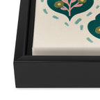 Block-Print Floral Framed Canvas Print Gallery Image 3