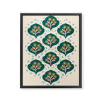 Block-Print Floral Framed Canvas Print Gallery Image 8