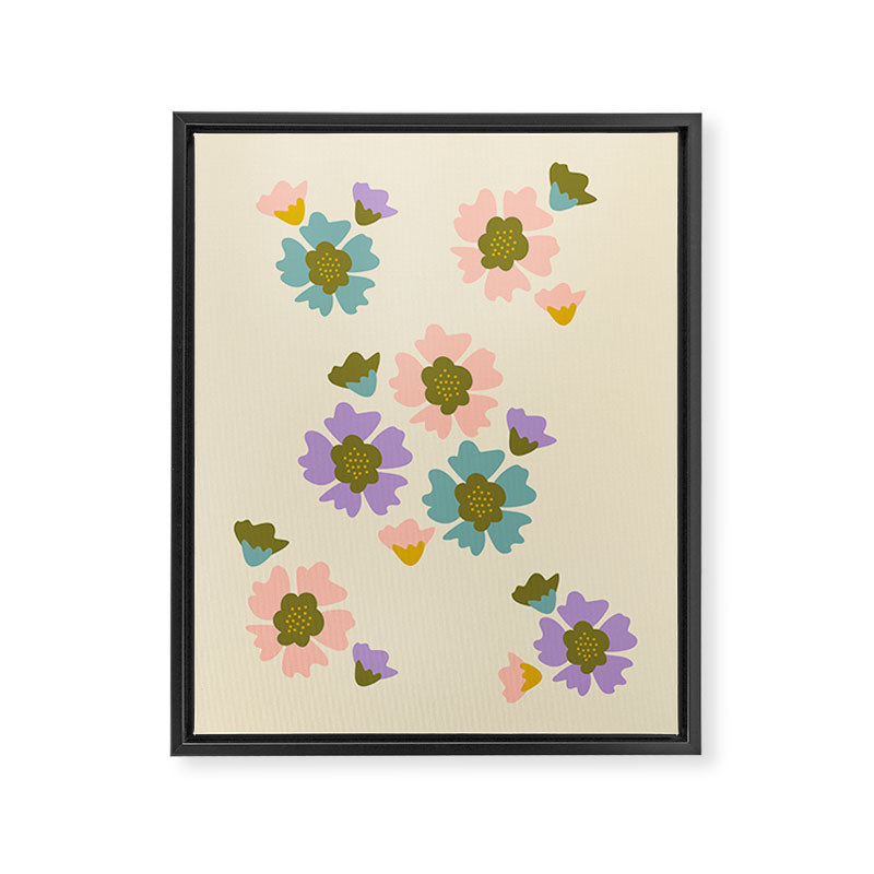 Blooming Flower - Cream  Framed Canvas Print Gallery Image 6
