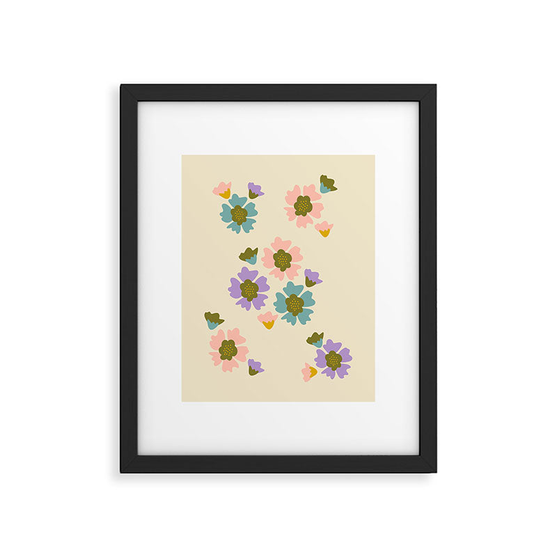 Blooming Flower - Cream  Framed Art Print Gallery Image 5