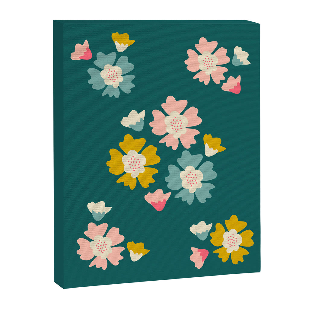 Blooming Flower - Green  Canvas Print Gallery Image 6