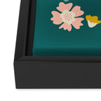 Blooming Flower - Green  Framed Canvas Print Gallery Image 3
