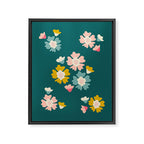 Blooming Flower - Green  Framed Canvas Print Gallery Image 6