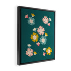 Blooming Flower - Green  Framed Canvas Print Gallery Image 2