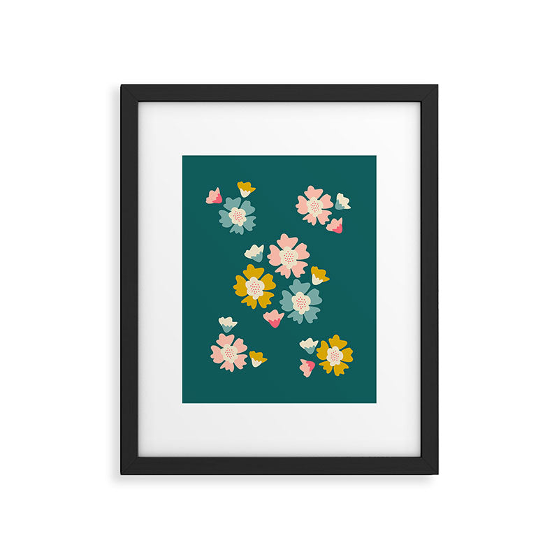 Blooming Flower - Green  Framed Art Print Gallery Image 5