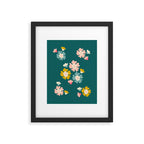 Blooming Flower - Green  Framed Art Print Gallery Image 5