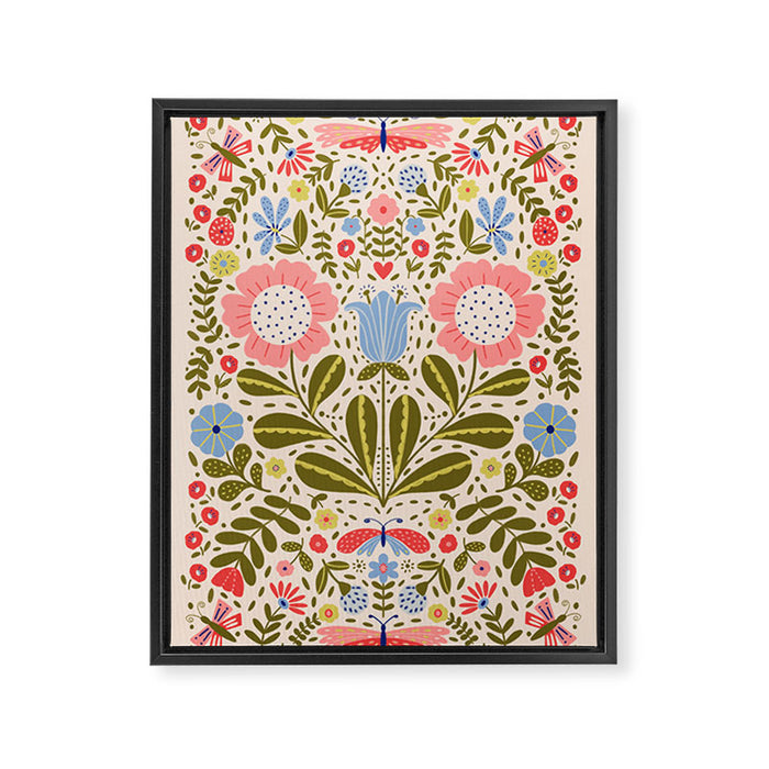 Blooms & Butterflies  Framed Canvas Print Gallery Image 1