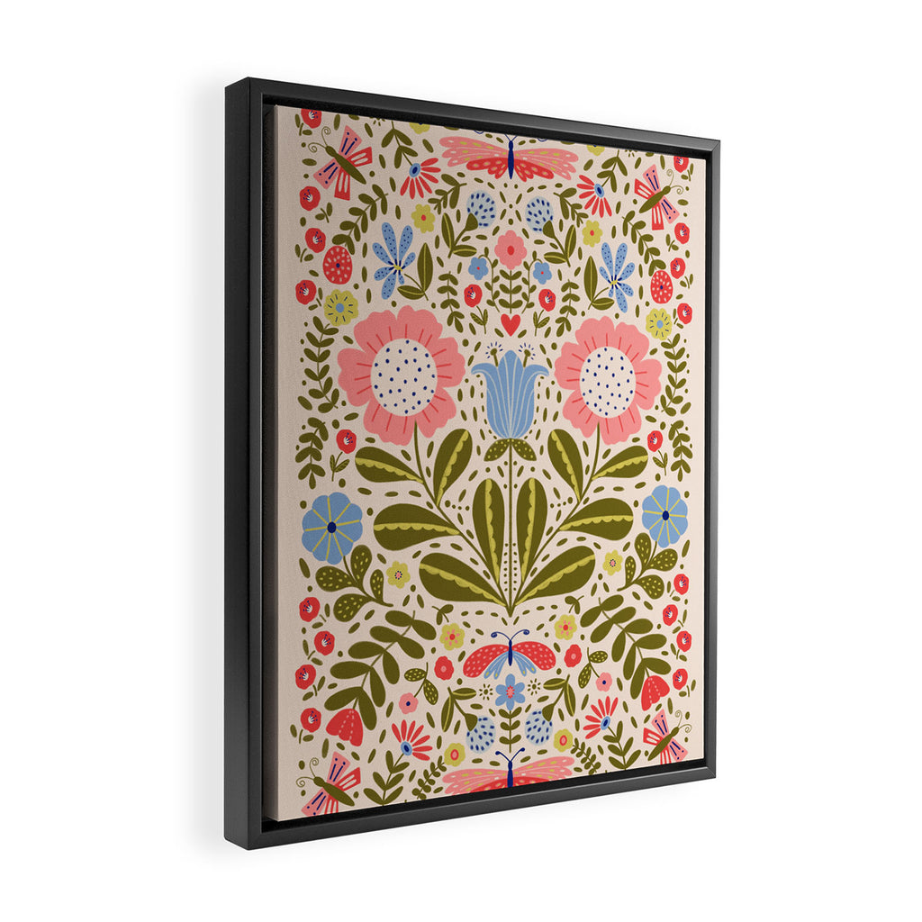 Blooms & Butterflies  Framed Canvas Print Gallery Image 2