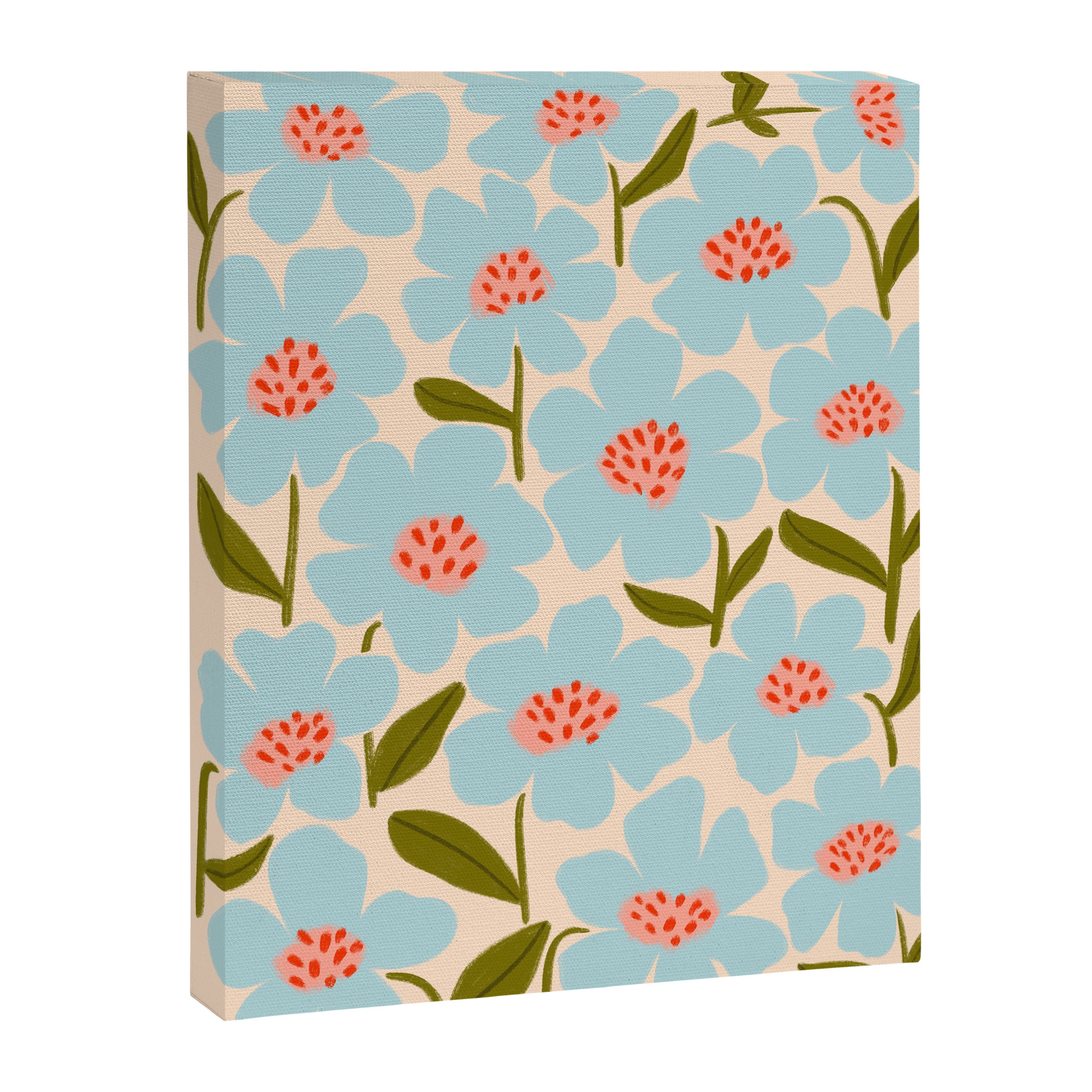 Blossom - Blue  Canvas Print Gallery Image 6