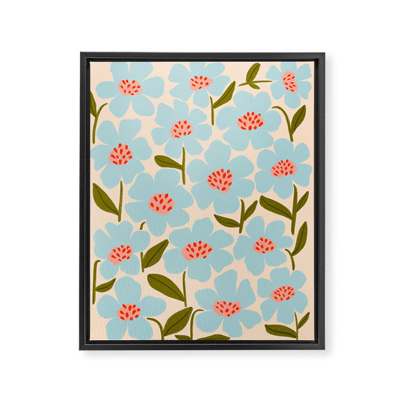 Blossom - Blue  Framed Canvas Print Gallery Image 6