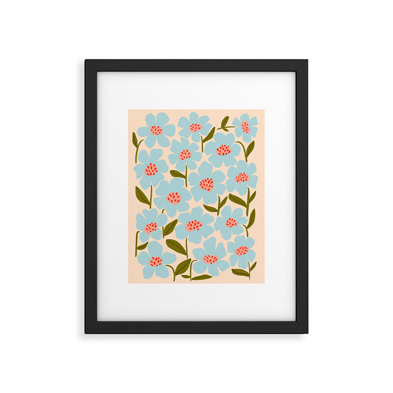 Blossom - Blue  Framed Art Print Gallery Image 5