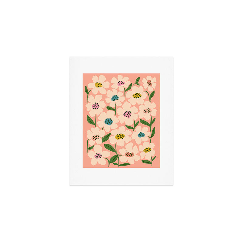 Blossom - Color fun Peach Art Print Gallery Image 1