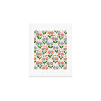 Blue and Green Daisy Floral Garden  Art Print Gallery Image 1