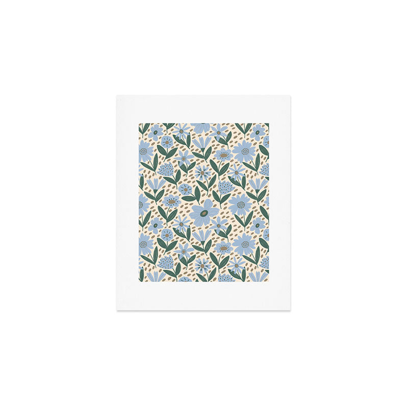 Blue Floral  Art Print Gallery Image 1
