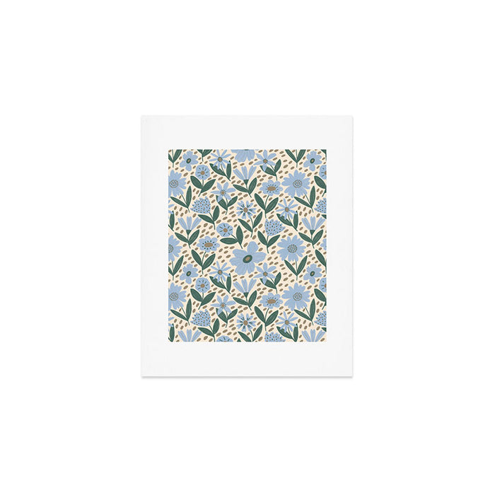 Blue Floral  Art Print Gallery Image 1