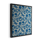 Blue Floral Framed Canvas Print Gallery Image 2
