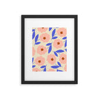 Bold Flower - Pink and Blue Framed Art Print Gallery Image 5
