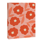 Bold Flower - Red and Peach Canvas Print Gallery Image 8