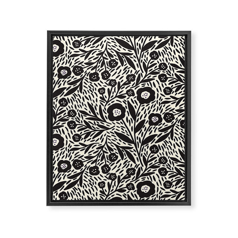 Botanical garden - Black and White Framed Canvas Print Gallery Image 8