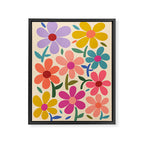 Botanical Garden -Colorful Daisy Bloom Framed Canvas Print Gallery Image 8