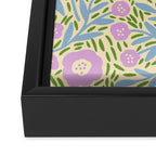 Botanical Garden - Lilac, Blue and Green  Framed Canvas Print Gallery Image 3