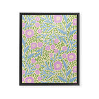Botanical Garden - Lilac, Blue and Green  Framed Canvas Print Gallery Image 8