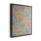 Botanical Garden - Peach, Lilac and Olive Green Framed Canvas Print Gallery Image 2