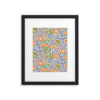Botanical Garden - Peach, Lilac and Olive Green Framed Art Print Gallery Image 6