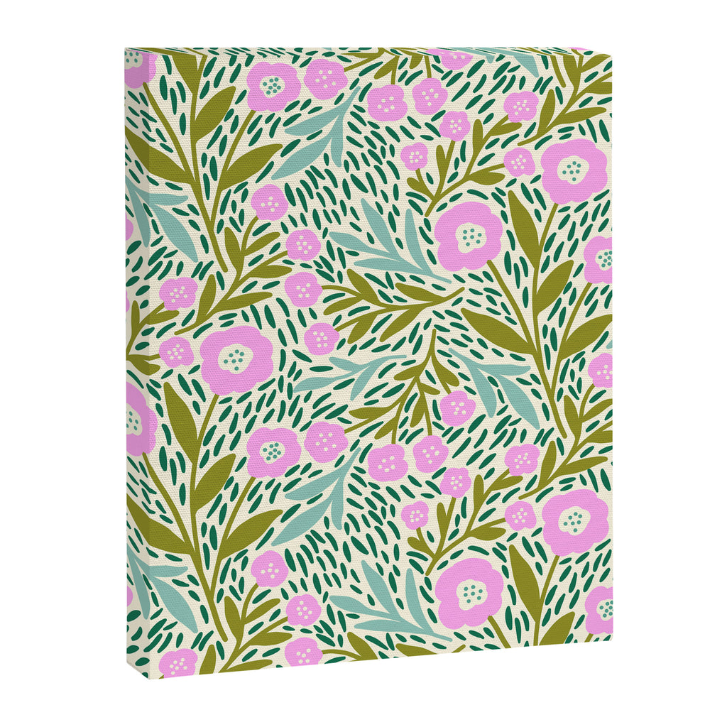 Botanical Garden - Pink and Green Canvas Print Gallery Image 8