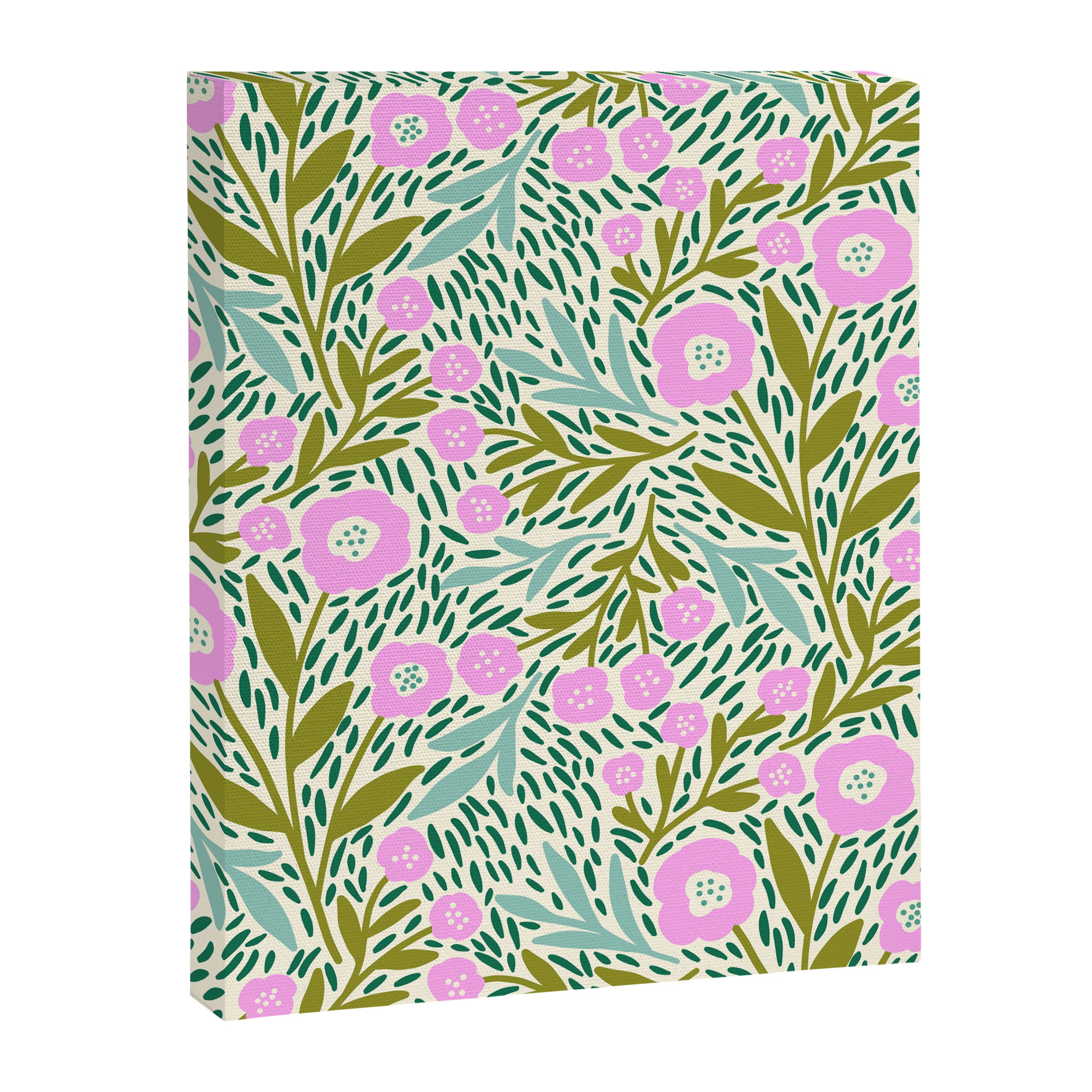 Botanical Garden - Pink and Green Canvas Print Gallery Image 8