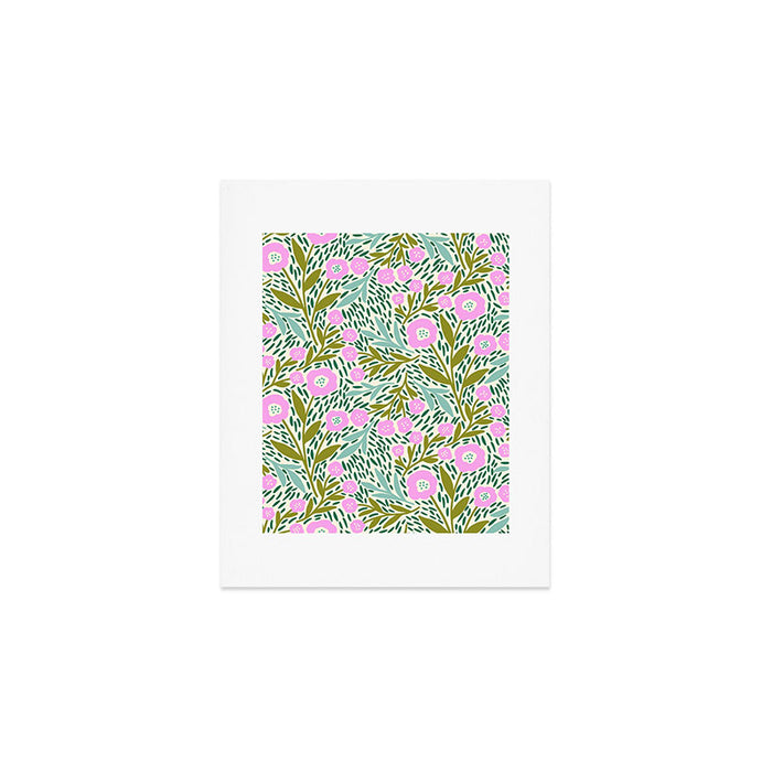 Botanical Garden - Pink and Green Art Print Gallery Image 1