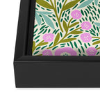 Botanical Garden - Pink and Green Framed Canvas Print Gallery Image 3