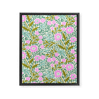 Botanical Garden - Pink and Green Framed Canvas Print Gallery Image 8