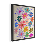 Bright Flowers and Stars Framed Canvas Print Gallery Image 2
