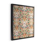 Bunny in the garden - cream pattern  Framed Canvas Print Gallery Image 2