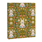 Bunny In The Garden - Ocre pattern  Canvas Print Gallery Image 8