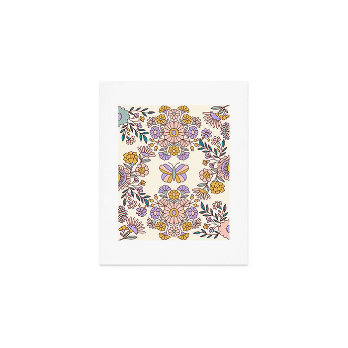 Butterfly Floral Garden  Art Print Gallery Image 1
